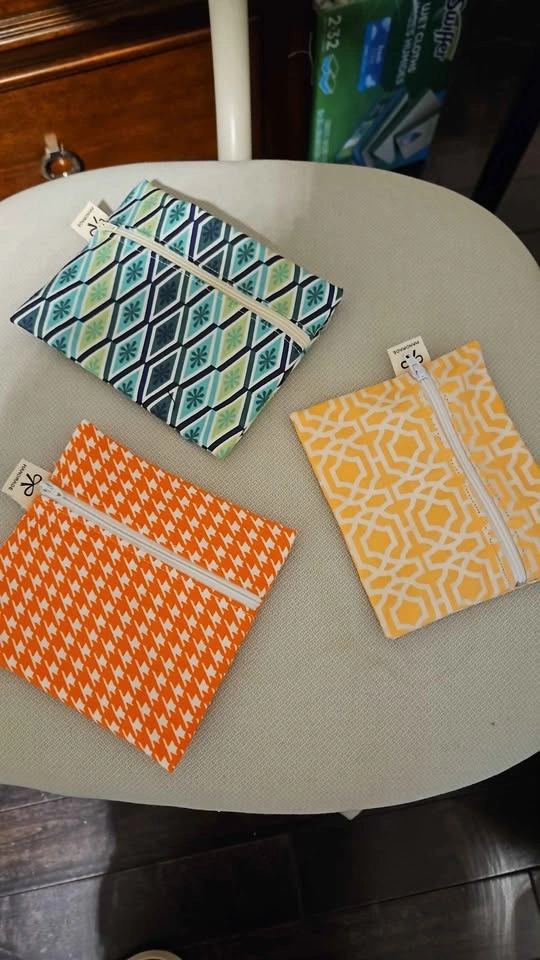 All occasion Handmade Reusable Zipper Pouches. Fully lined inner - photo 4