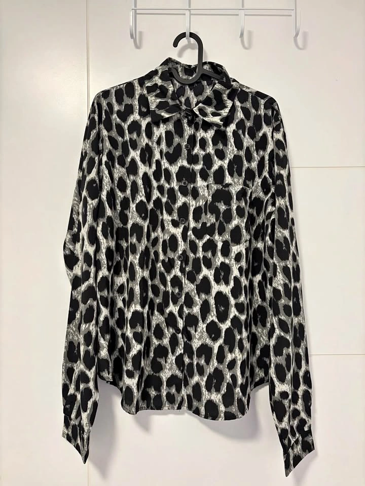 SHEIN Leopard Button Front Shirt