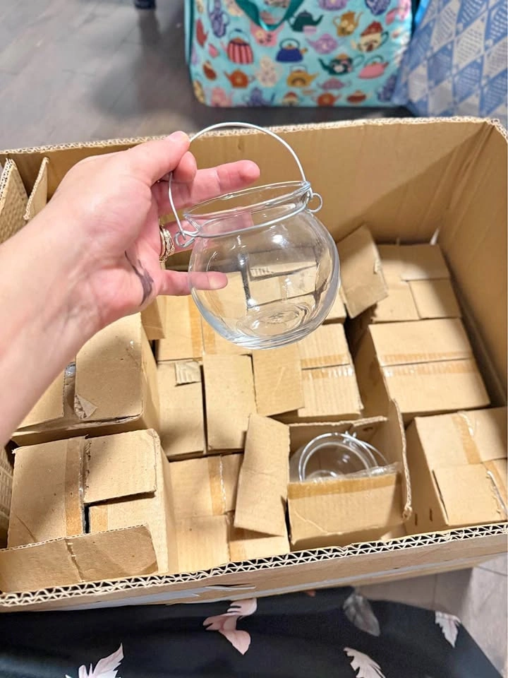 Glass Hanging Candle Holders - Set of 28