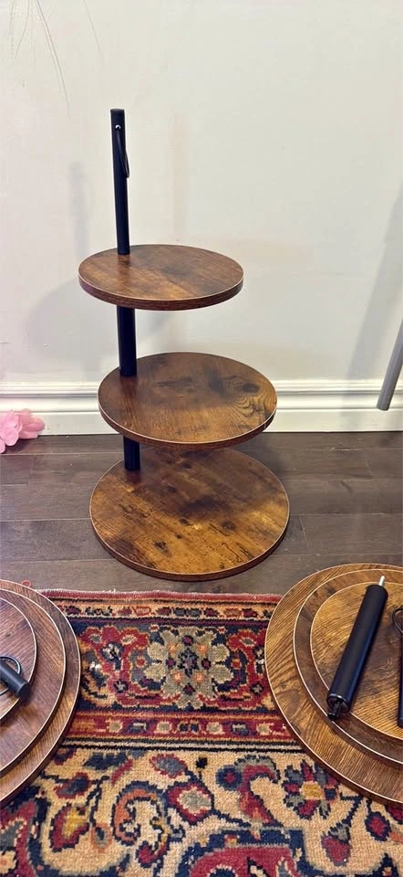 3-Tier Wooden Dessert Stands – Rustic Wedding Decor (Used Once)