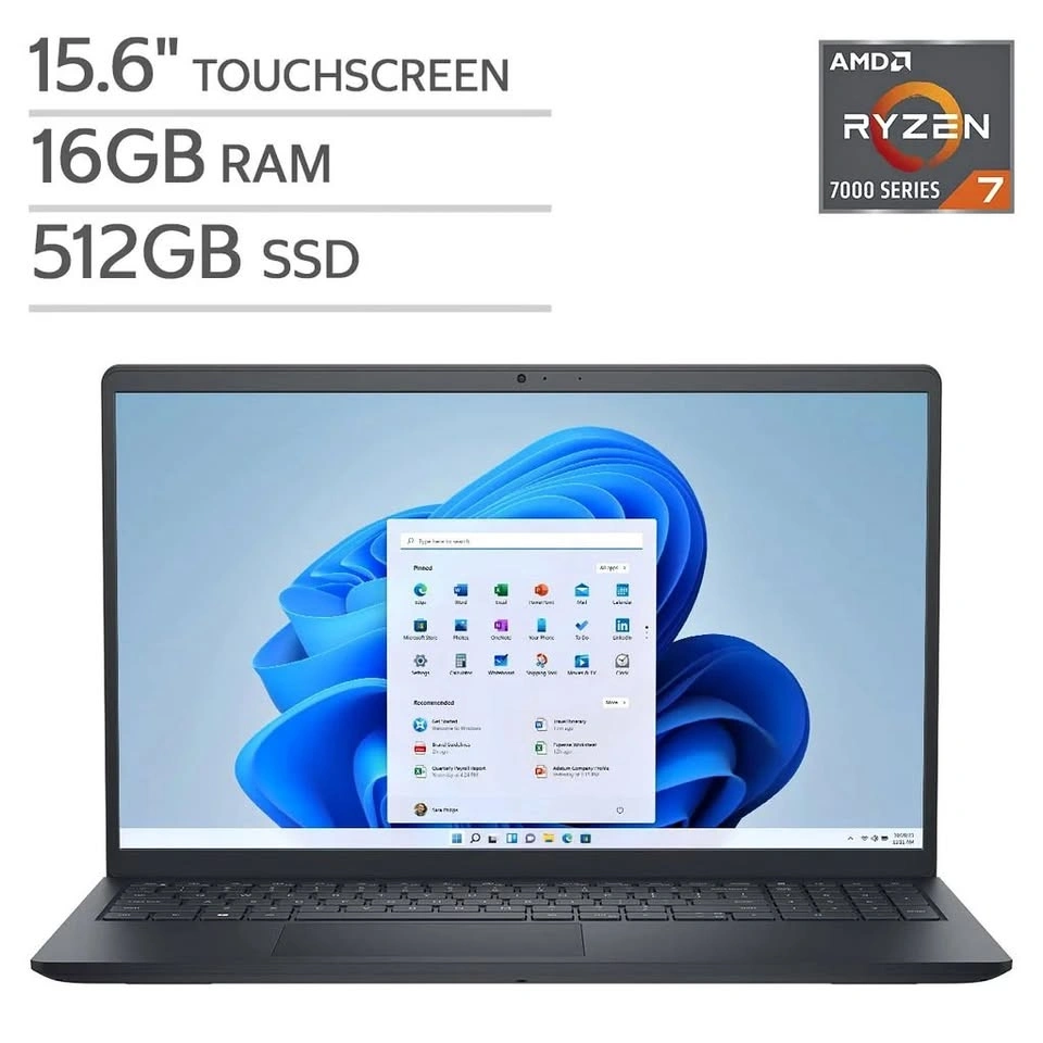 Dell Inspiron 15.6" Touchscreen Laptop - Ryzen 7 - 16GB RAM - 51