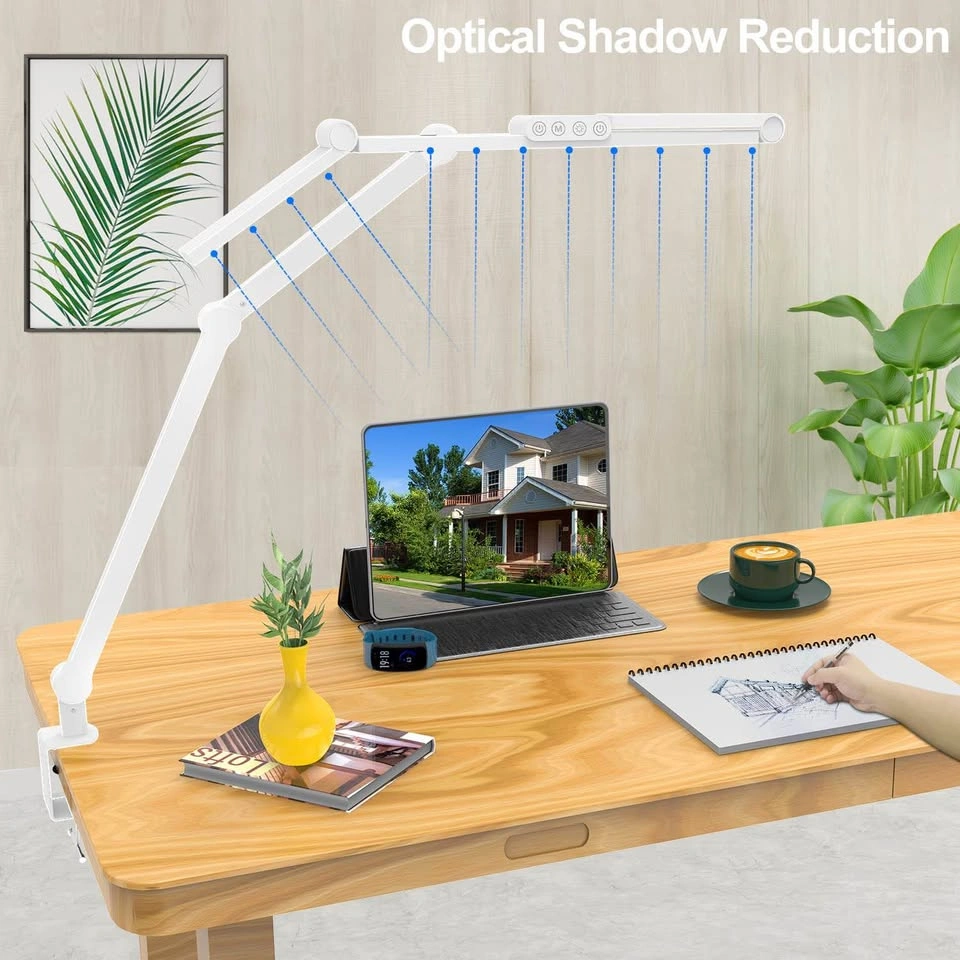 Micomlan LED Desk Lamp with Clamp – Dimmable & Adjustable – New - photo 2