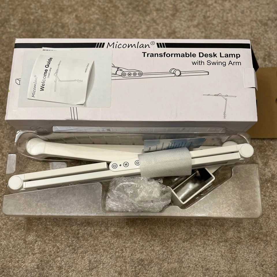 Micomlan LED Desk Lamp with Clamp – Dimmable & Adjustable – New - photo 3