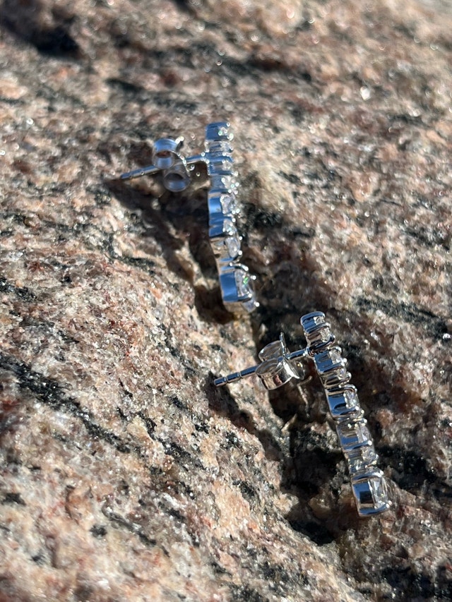 925 Sterling Silver CZ Earrings - photo 3