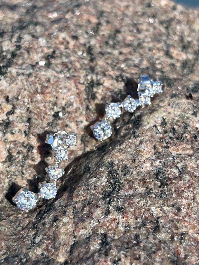 925 Sterling Silver CZ Earrings - photo 4