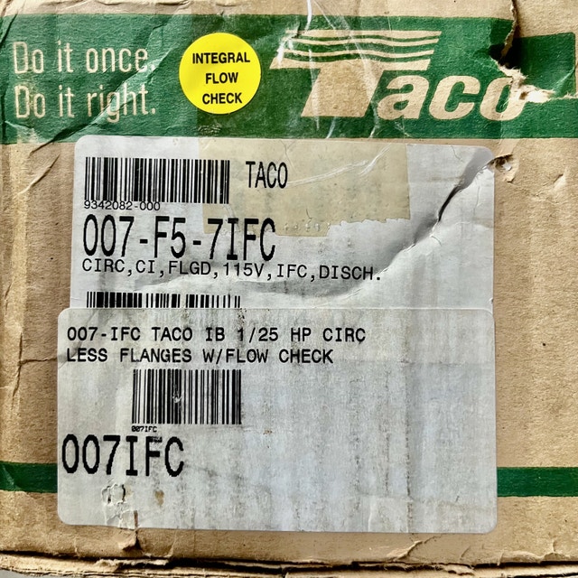 TACO 007 SERIES CARTRIDGE CIRCULATOR - photo 2