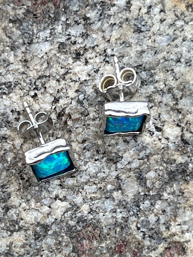 Sterling Silver Opal Earrings - photo 4
