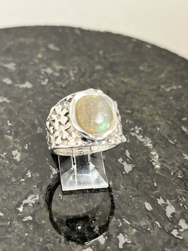 New 925 Sterling Silver Labradorite Ring - Size 9 - photo 4