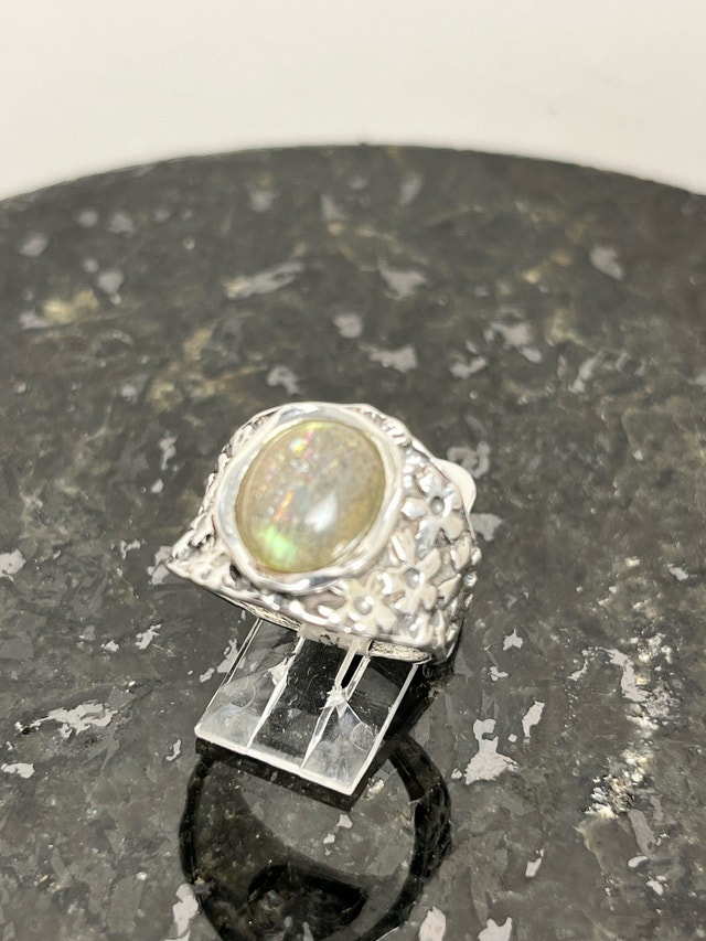 New 925 Sterling Silver Labradorite Ring - Size 9 - photo 5