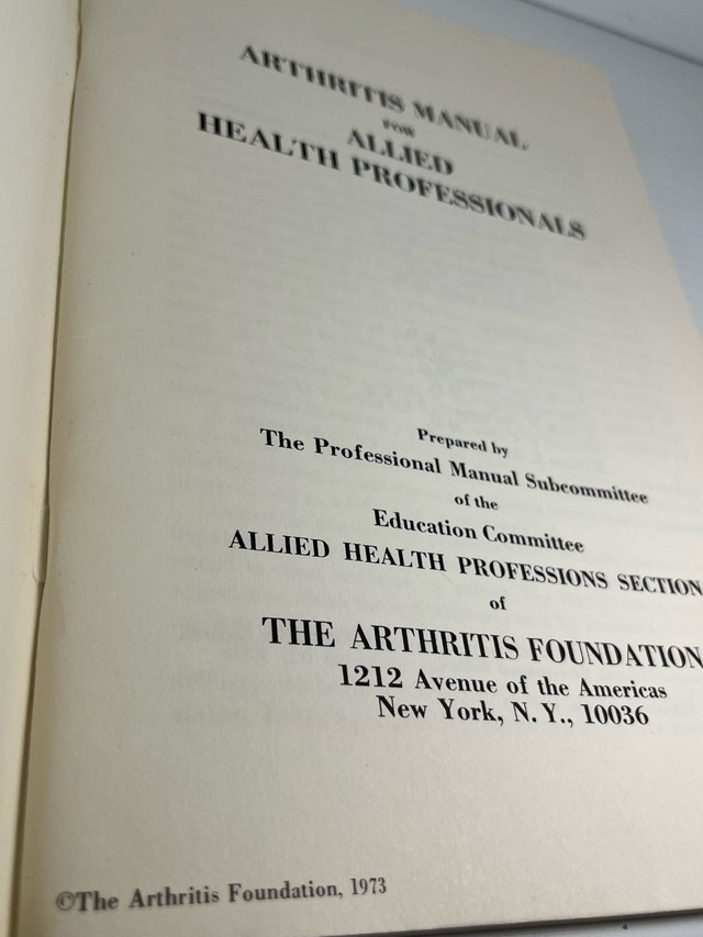 Arthritis Manual for Allied Health Professionals - photo 3