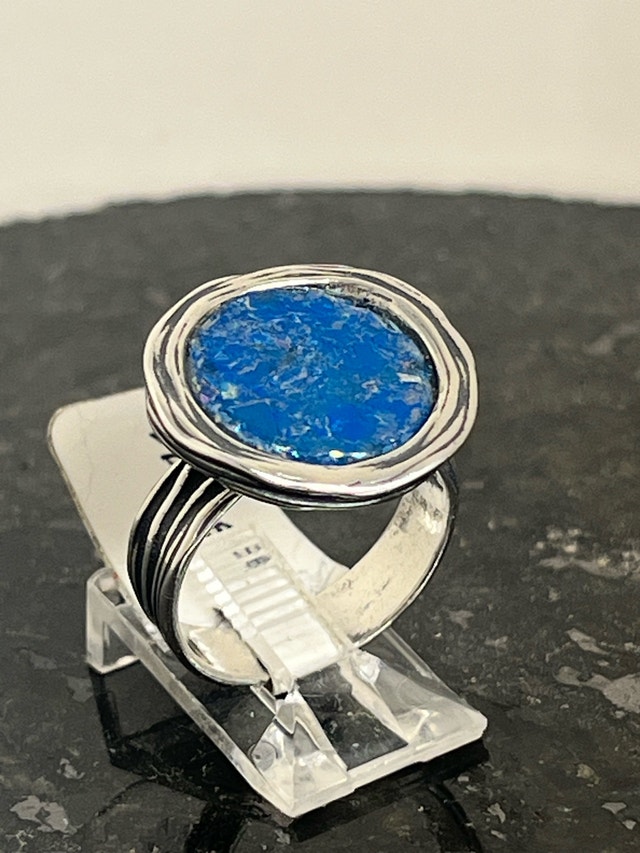 New 925 Roman Glass Ring Size-7 - photo 2