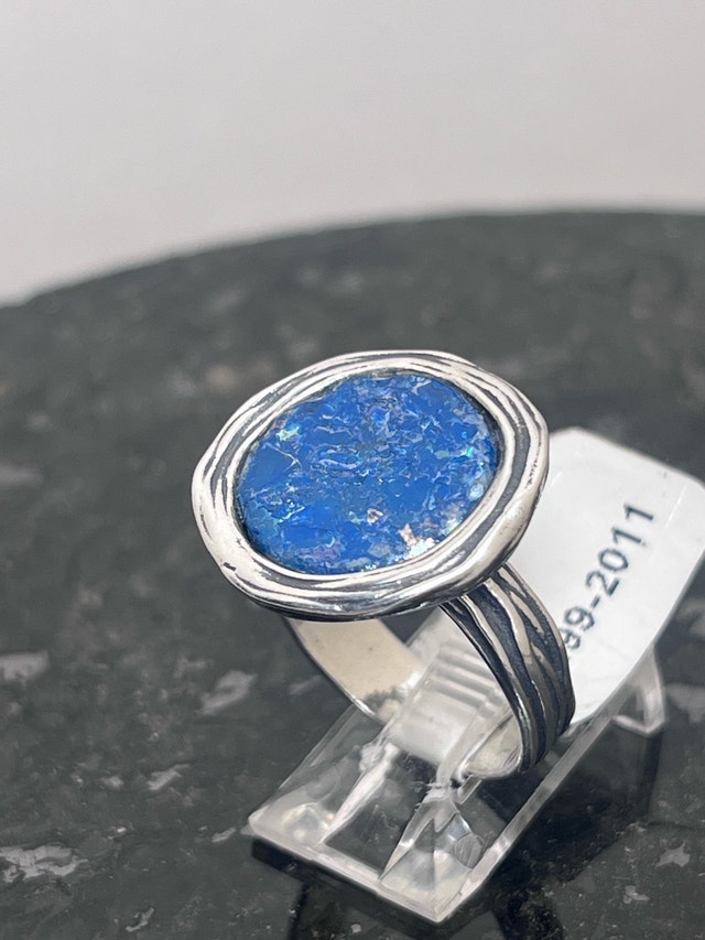 New 925 Roman Glass Ring Size-7 - photo 5