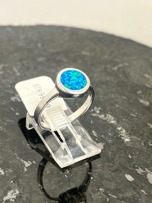 New 925 Sterling Silver Opal Ring - Size 7 - photo 2