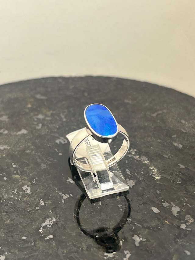 New 925 Sterling Silver Opal Ring - Size 8 - photo 2