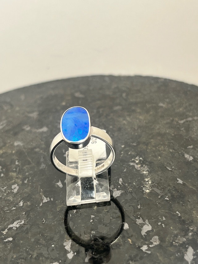 New 925 Sterling Silver Opal Ring - Size 8 - photo 3