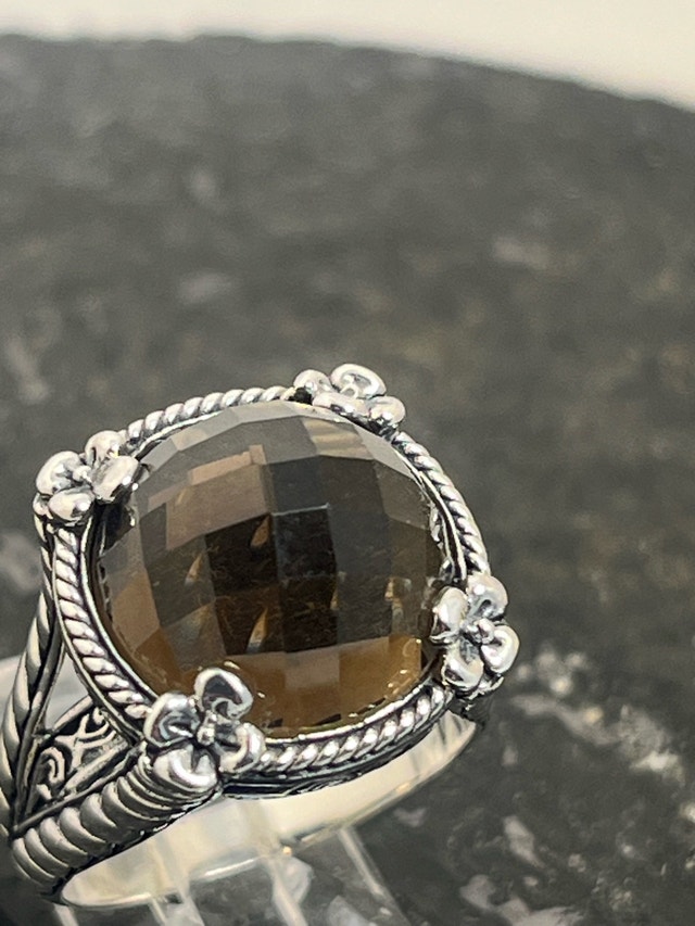 New 925 Smokey Quartz Ring Size-8 - photo 3