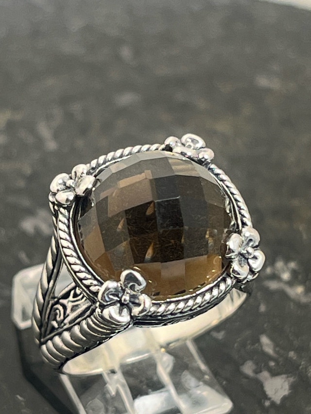 New 925 Smokey Quartz Ring Size-8 - photo 4