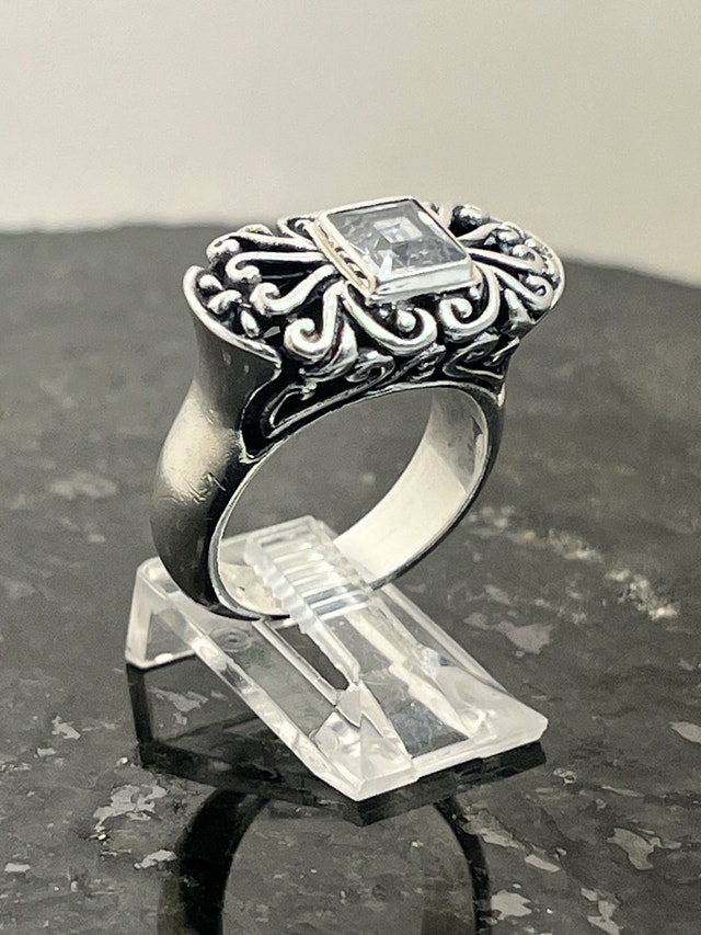 New 925 Sterling Silver Cubic Zirconia Ring - Size 7.5 - photo 3