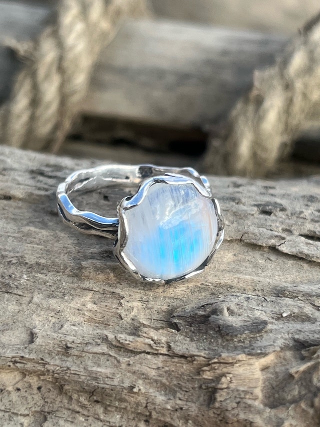 New 925 Sterling Silver Opal Ring Size-8 - photo 2