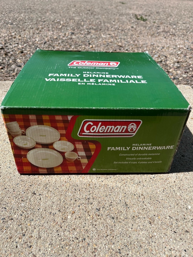 Coleman Melamine 12 pc. Dishware Set (used once)