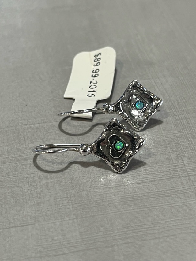 New Sterling Silver Opal Earrings - photo 5