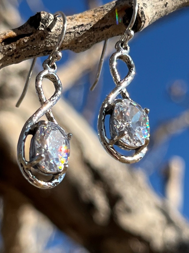 New Sterling Silver Cubic Zirconia Earrings - photo 3
