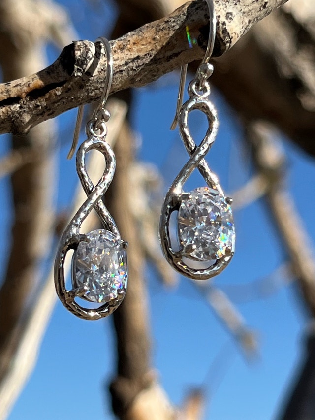 New Sterling Silver Cubic Zirconia Earrings - photo 4