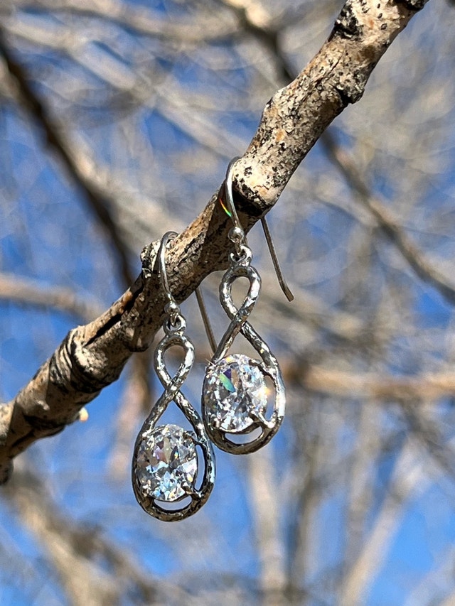 New Sterling Silver Cubic Zirconia Earrings - photo 5