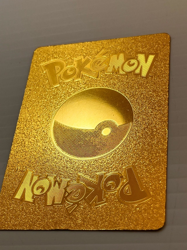 Custom Gold Metal Pokemon Card - Venusaur Charizard Blastoise VM - photo 2