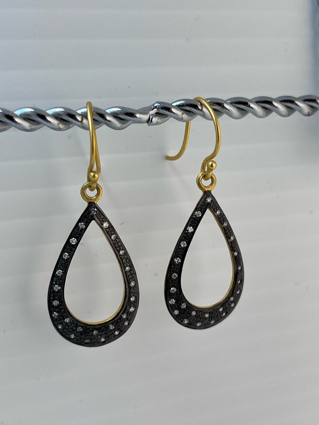 925 Silver Earrings Gold Bonded NEW - photo 4