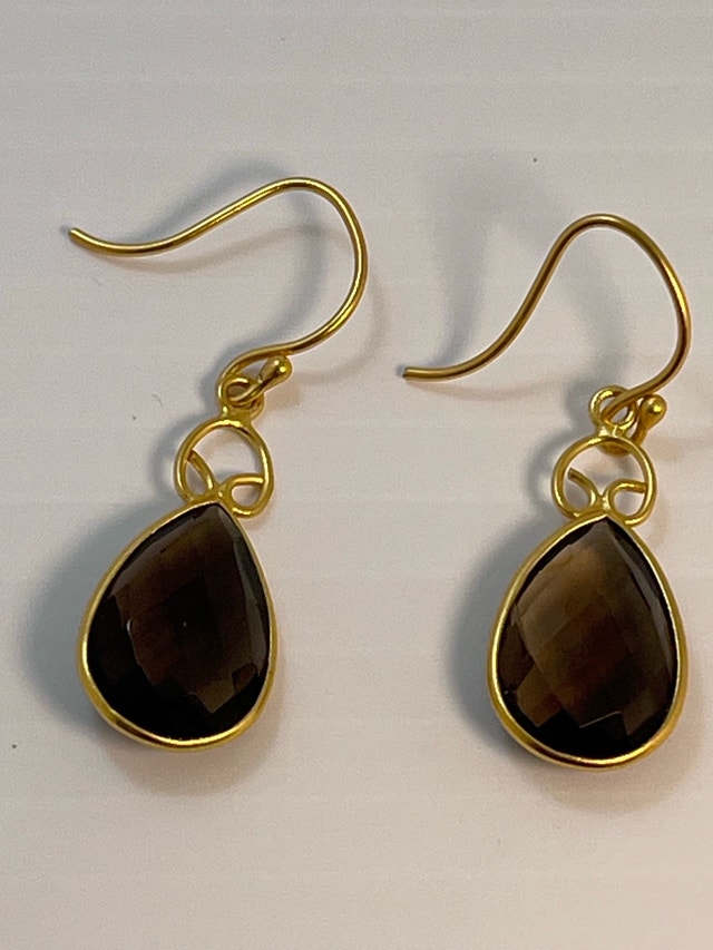 New 925 24 K Gold Bond Earrings - photo 4
