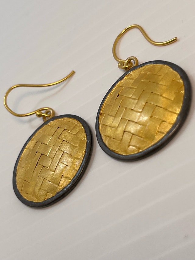 New 925 Gold Bond Earrings
