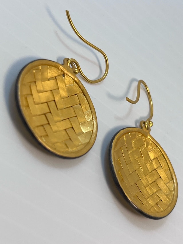 New 925 Gold Bond Earrings - photo 2
