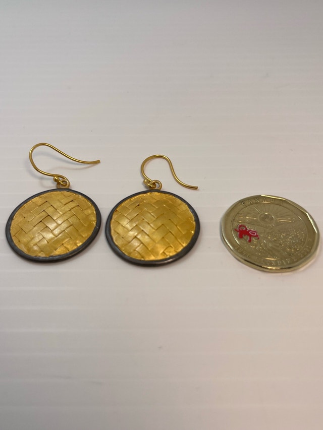 New 925 Gold Bond Earrings - photo 4