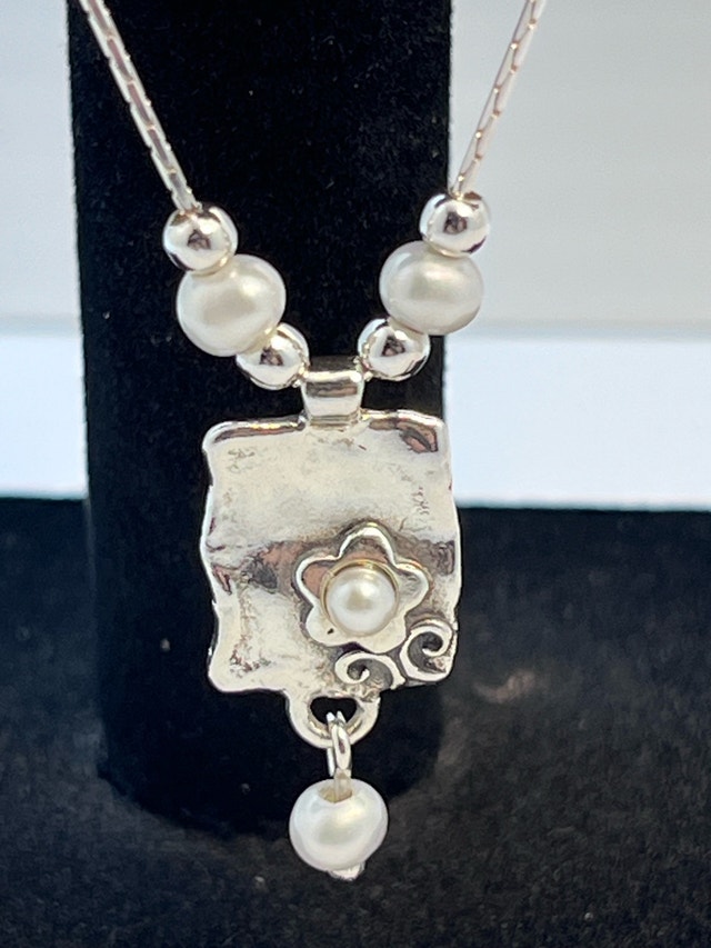 New 925 Sterling Silver Genuine Pearl Necklace - photo 4