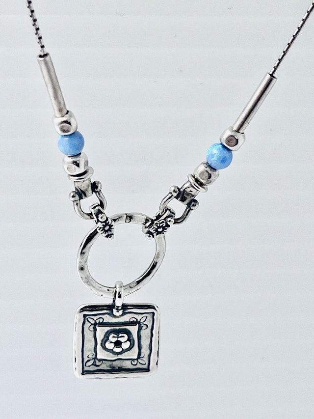 New 925 Sterling Silver Genuine Opal Necklace - photo 3