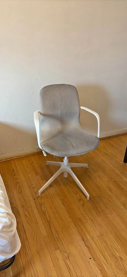 Gray Office Chair with White Frame