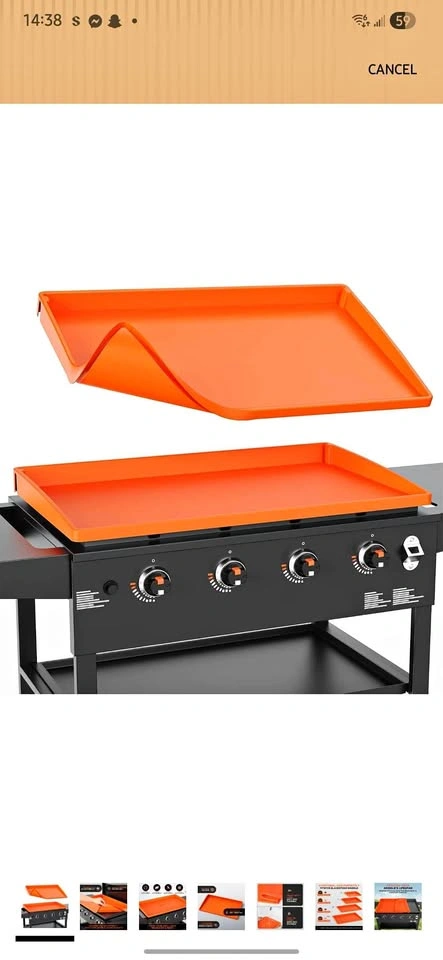 36" Silicone Griddle Mat for Blackstone - Anti-Warp, UV-Resistan