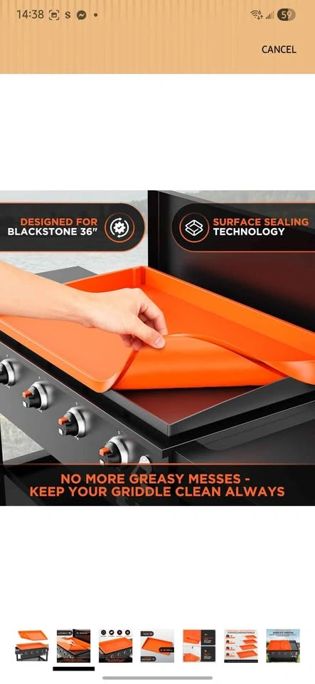 36" Silicone Griddle Mat for Blackstone - Anti-Warp, UV-Resistan - photo 2