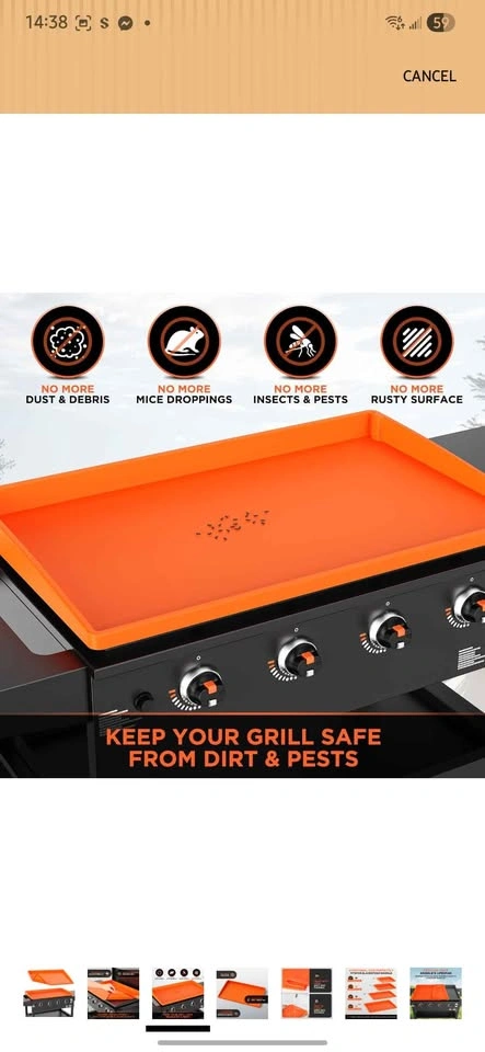 36" Silicone Griddle Mat for Blackstone - Anti-Warp, UV-Resistan - photo 3