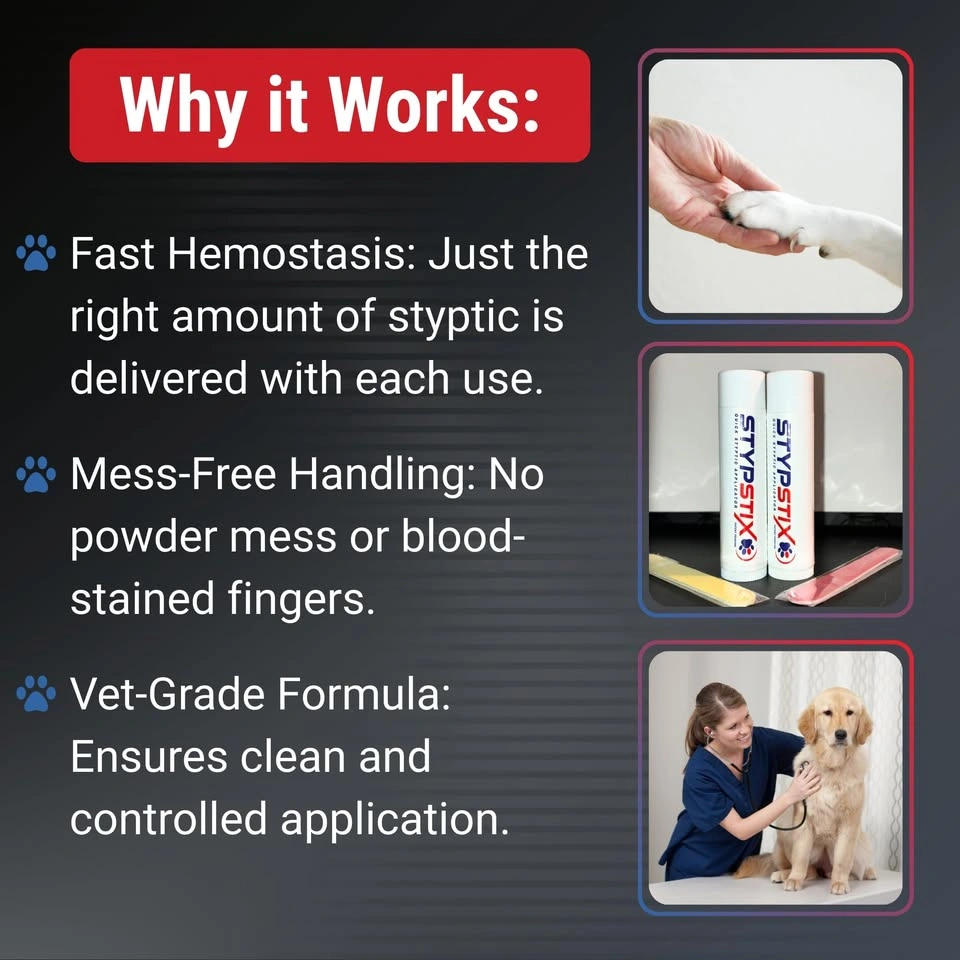 STYPS TIX Quick Styptic Applicator for Pet Nail Bleeds Cats & Do - photo 4