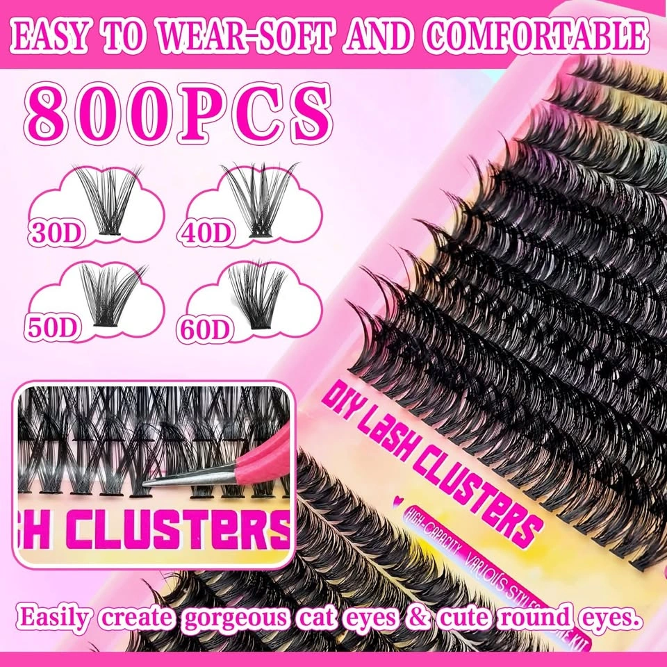 DIY Lash Clusters Kit 800pcs Various Styles - photo 4