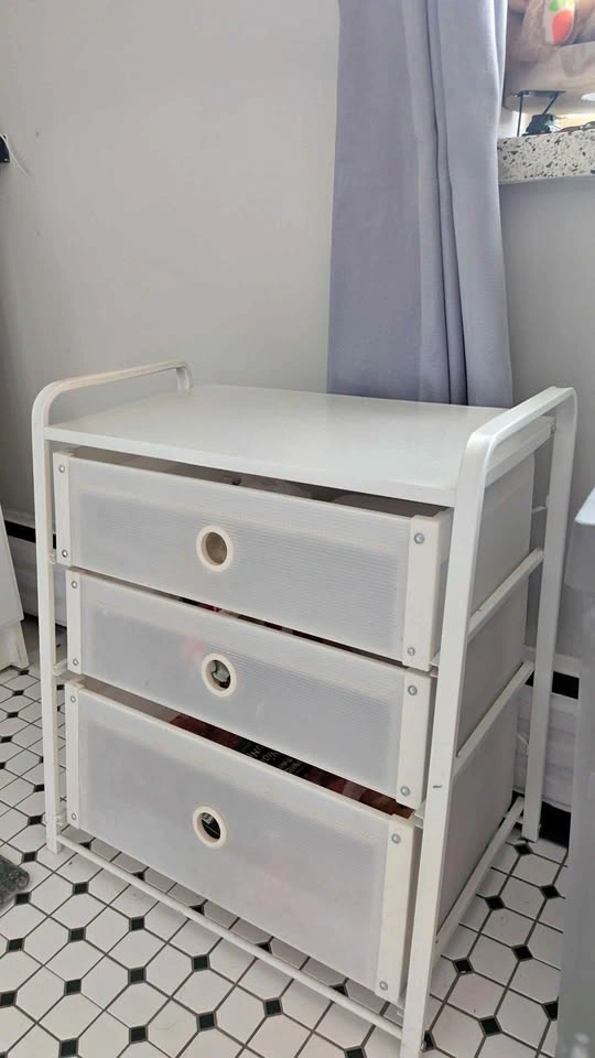 White 3-Drawer Storage Unit