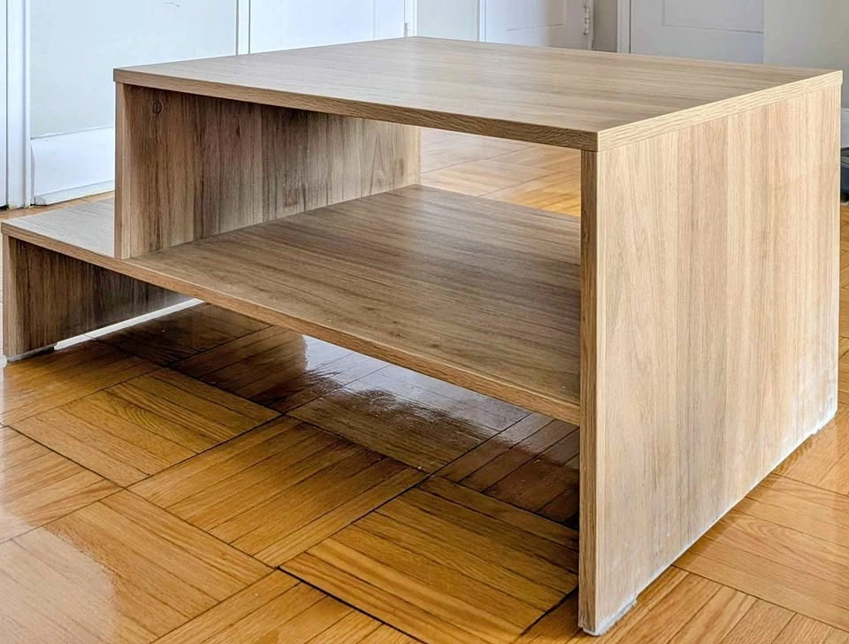 Modern wood coffee table / media console