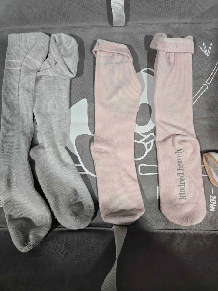 Kindred Bravely Pink & Grey Compression Socks - photo 2