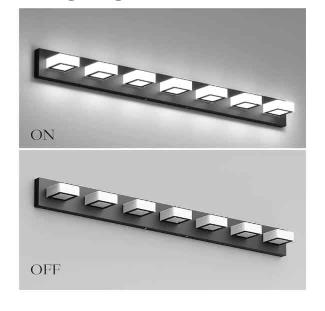 48" LED Black Vanity Lights Fixture - 7 Lights - photo 4