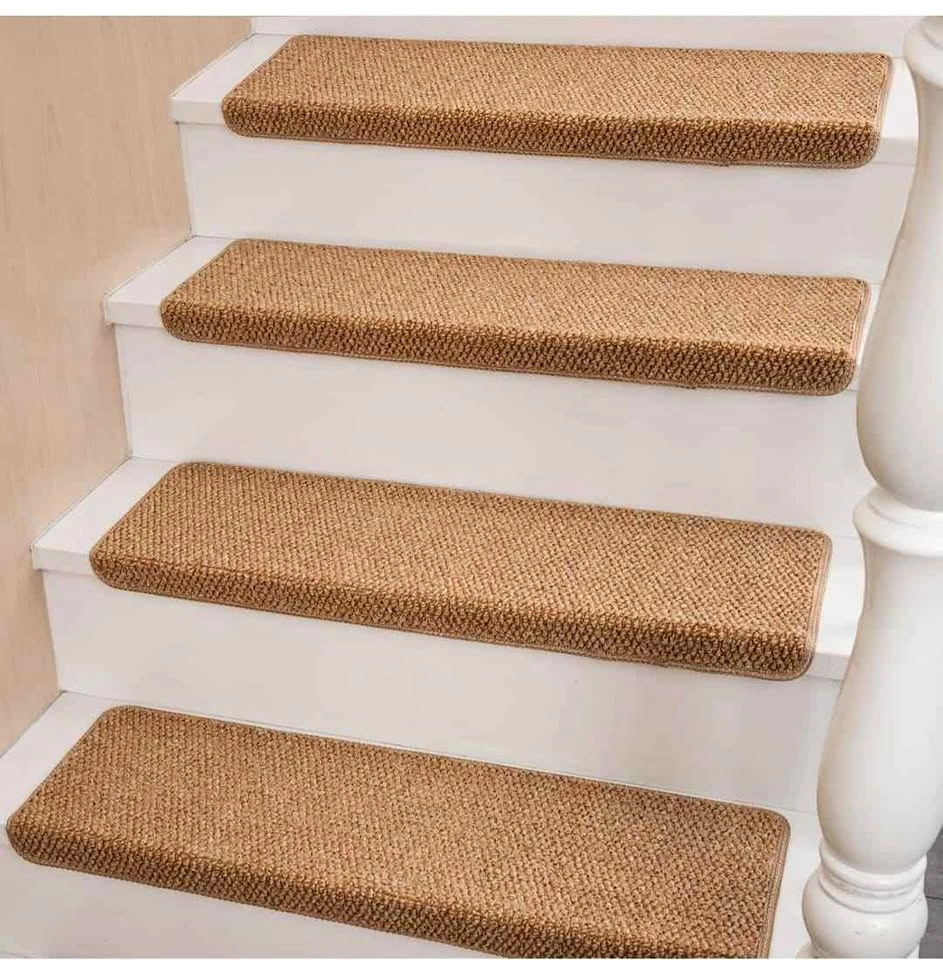 Sisal Stair Treads | Set of 14 | Anti-Slip Braided Stair Protect
