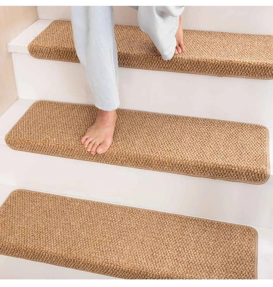Sisal Stair Treads | Set of 14 | Anti-Slip Braided Stair Protect - photo 3