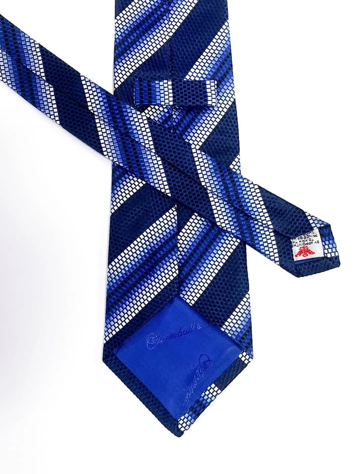 Turnbull & Asser Luxury Silk Tie - Blue Stripe