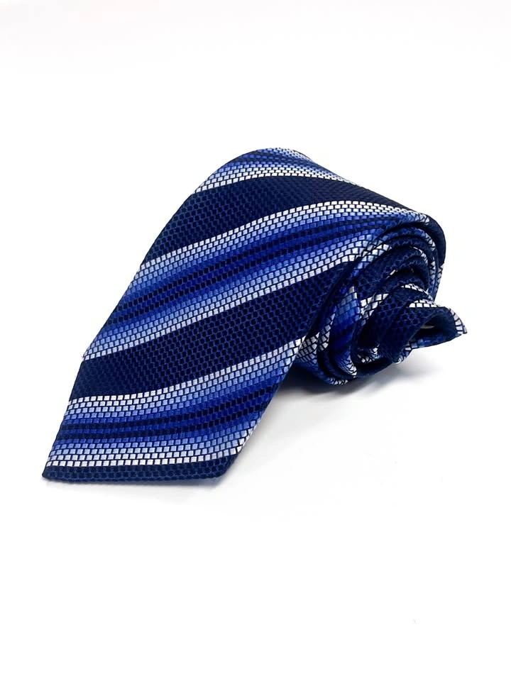 Turnbull & Asser Luxury Silk Tie - Blue Stripe - photo 2